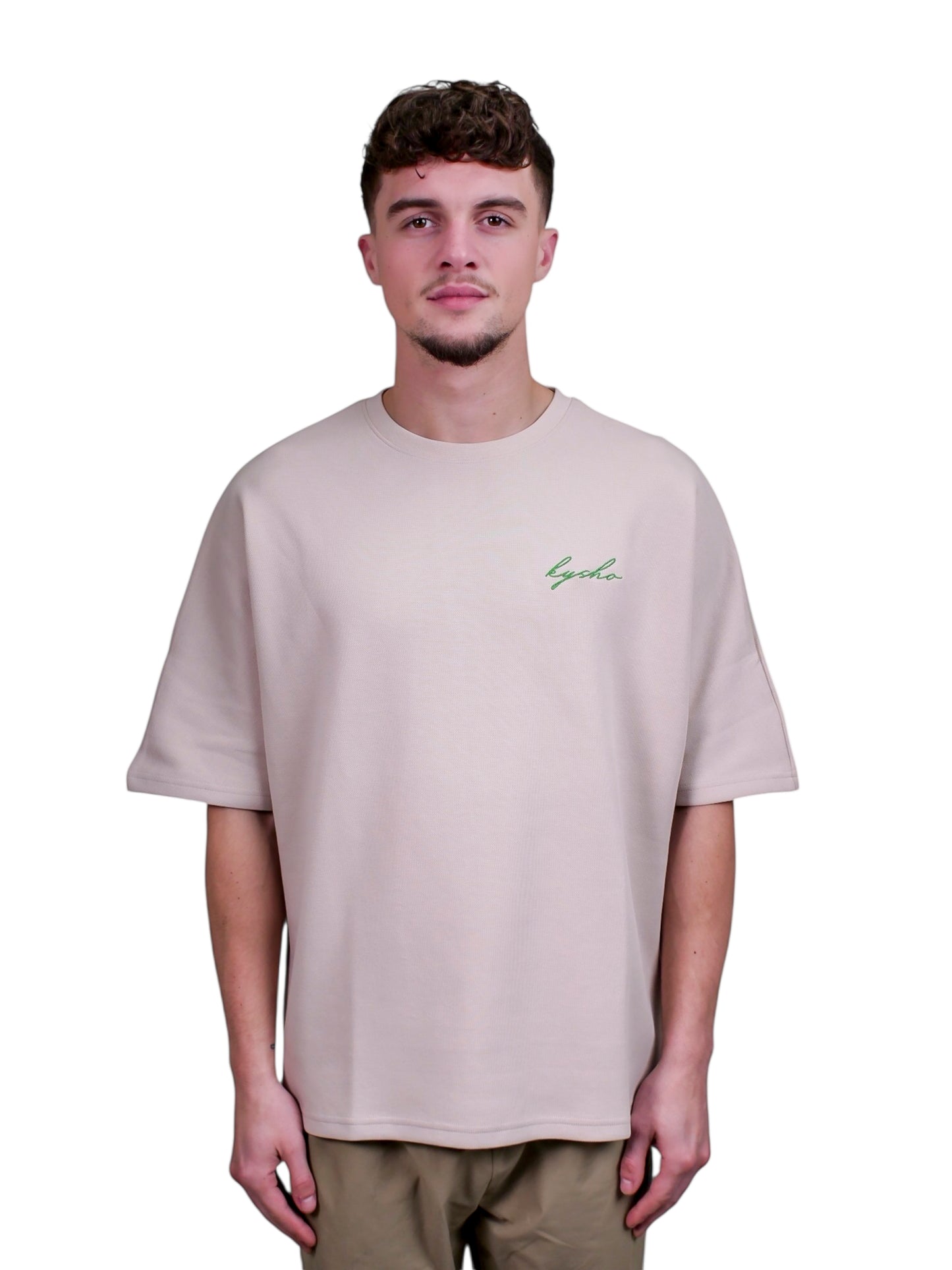 KYSHO Studios T-Shirt JUNO - Beige/Green